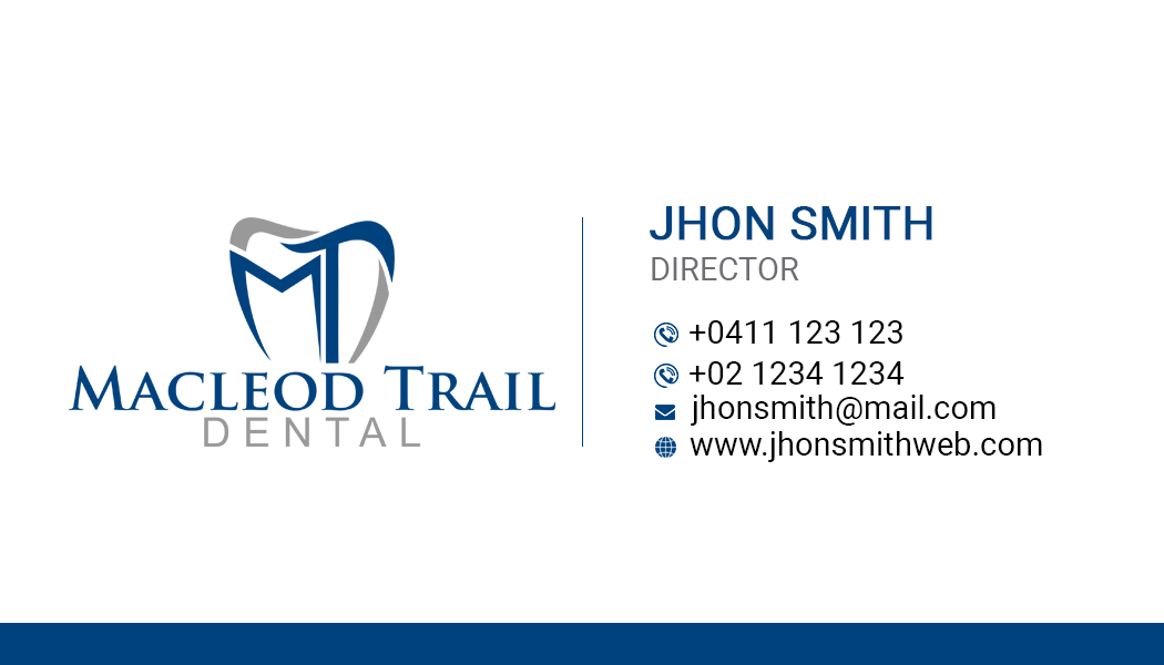 Business Card Design by Rahu for Macleod Trail Dental | Design #21611510