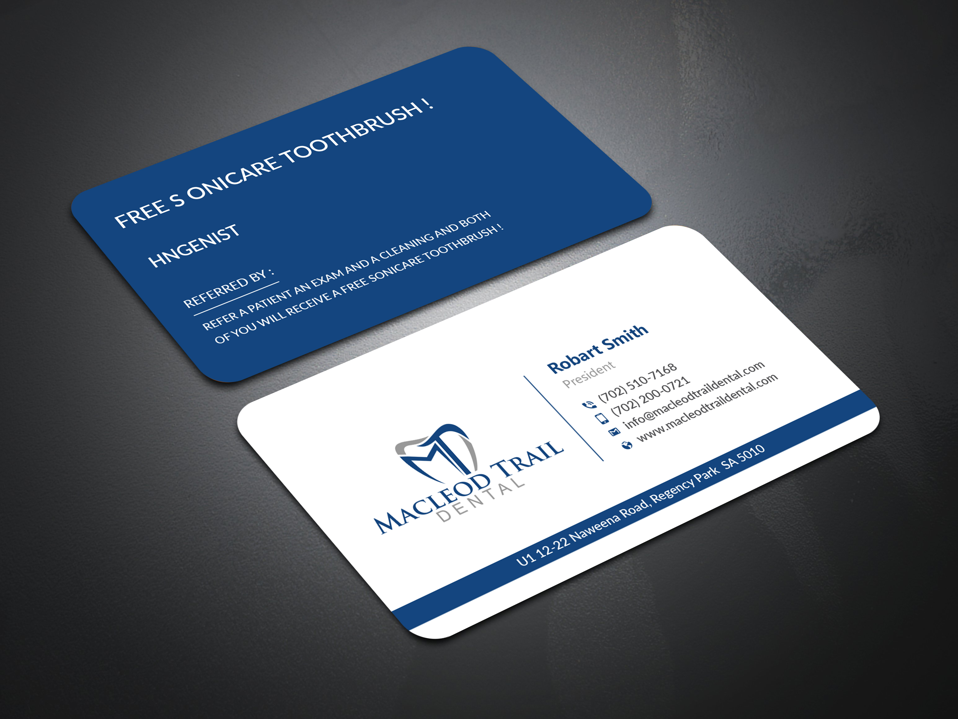 Business Card Design by Uttom 2 for Macleod Trail Dental | Design #21612328