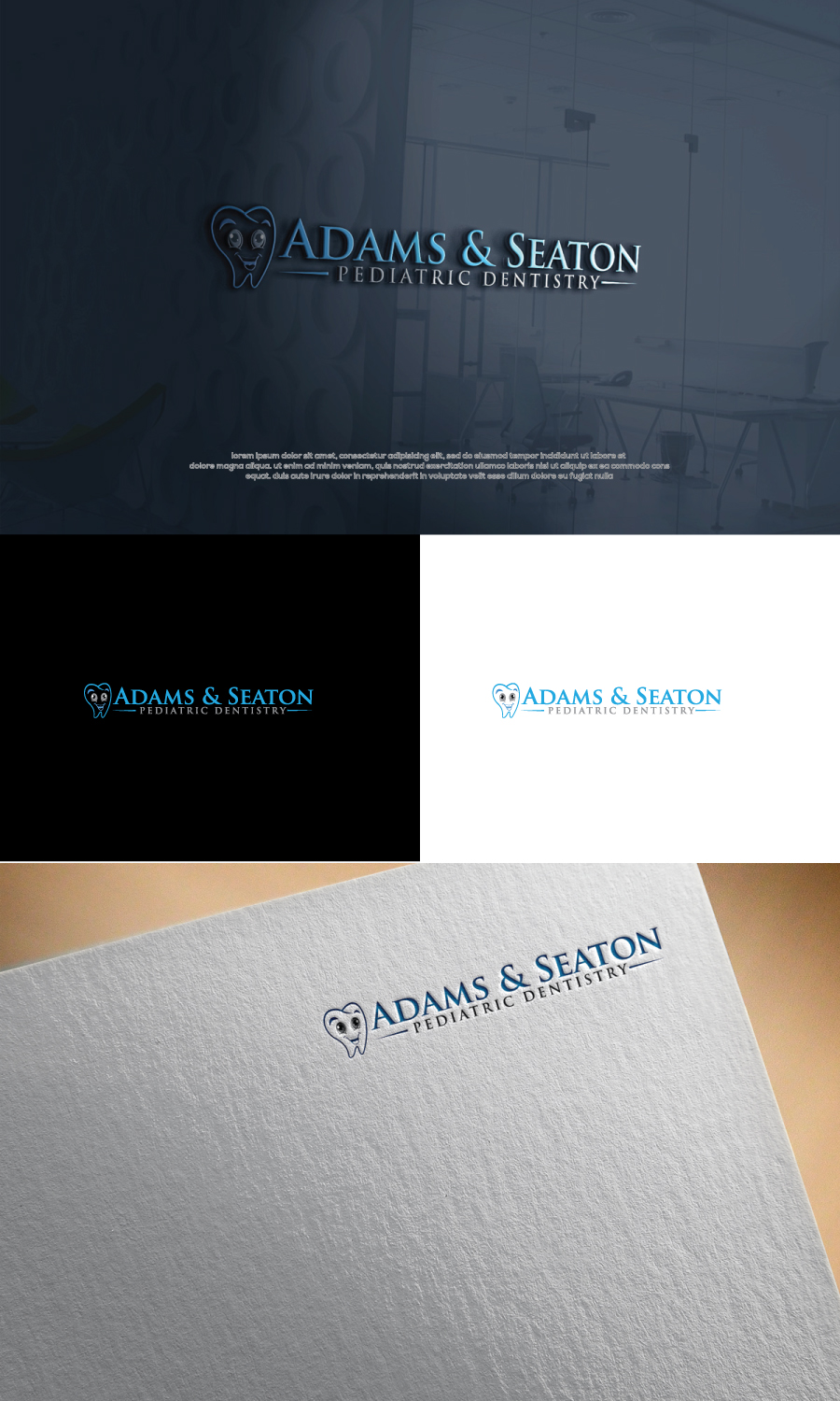 Logo Design by jarin 28 for Adams & Seaton Pediatric Dentistry | Design #21644001