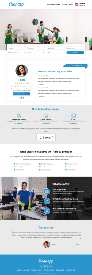 Web Design by pb for CleanApp | Design: #21622436