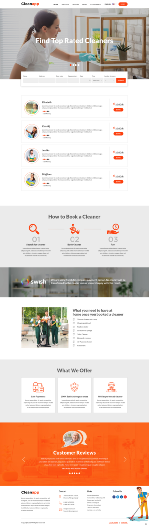 Web Design by pb for CleanApp | Design: #21622437