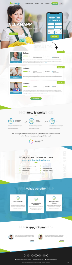 Web Design by pb for CleanApp | Design: #21622438
