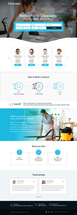 Web Design by pb for CleanApp | Design: #21622447