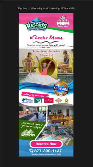 Thanks Mom! Mother Days Email from Smoky Mountain Resorts | Design de Marketing Électronique par Benson M.