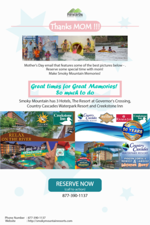 Email Marketing Design by moh.ikra 3 for Smoky Mountain Resorts | Design #21610853