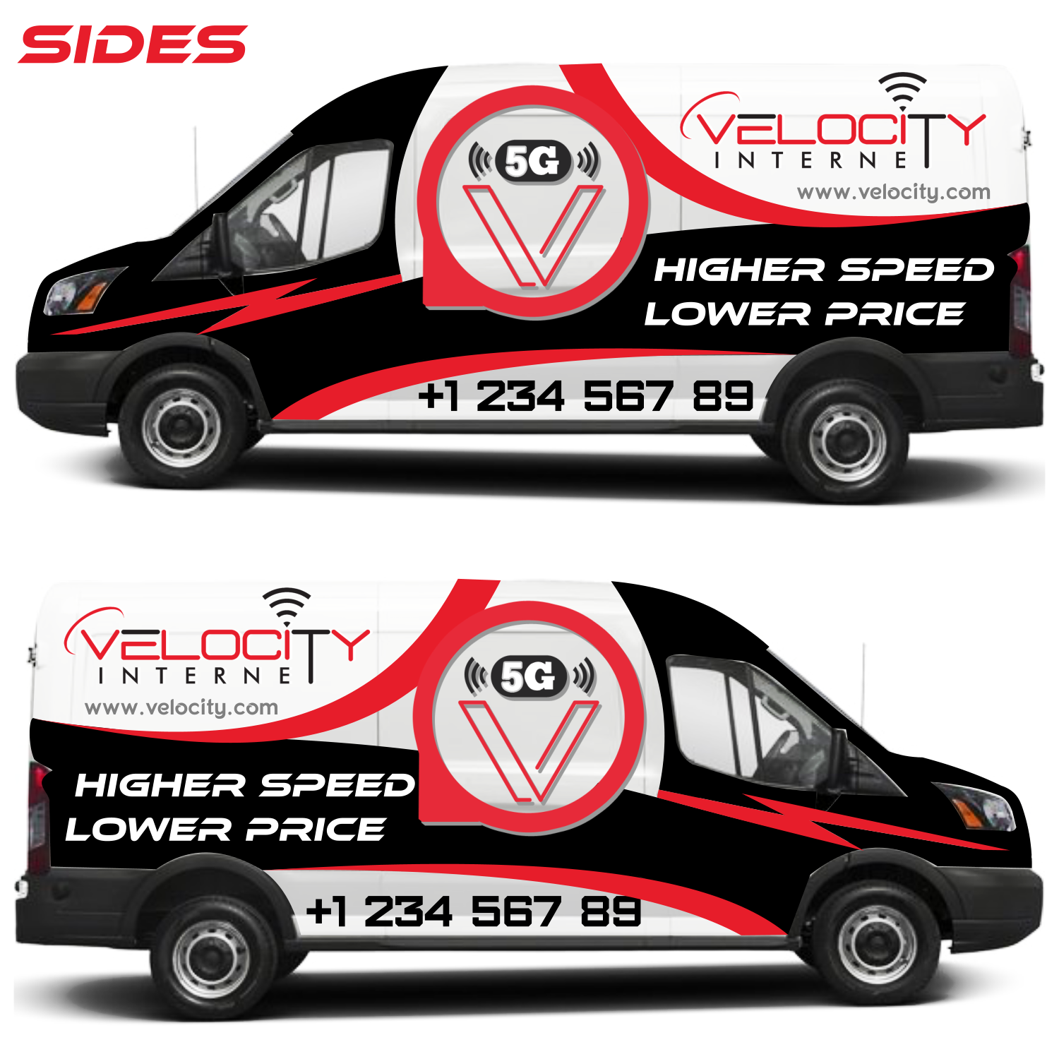 Stationery Design by elveneclipse for velocity  wireless llc | Design #21625219