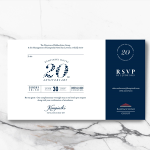 Invitation Design by FFoundry for Kempinski Hotel San Lawrenz | Design: #21638552