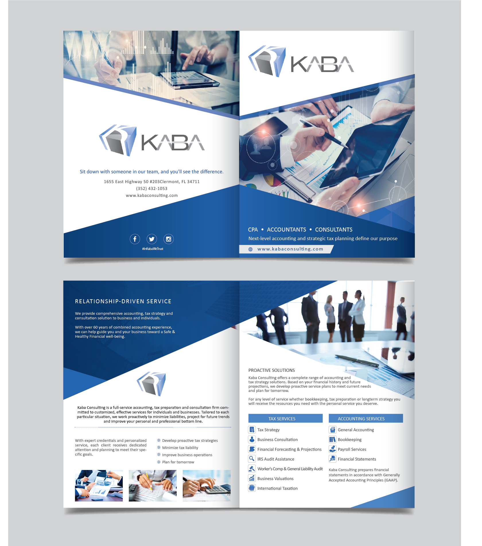 Flyer Design by alex989 for Kaba Consulting Inc. | Design #21651631