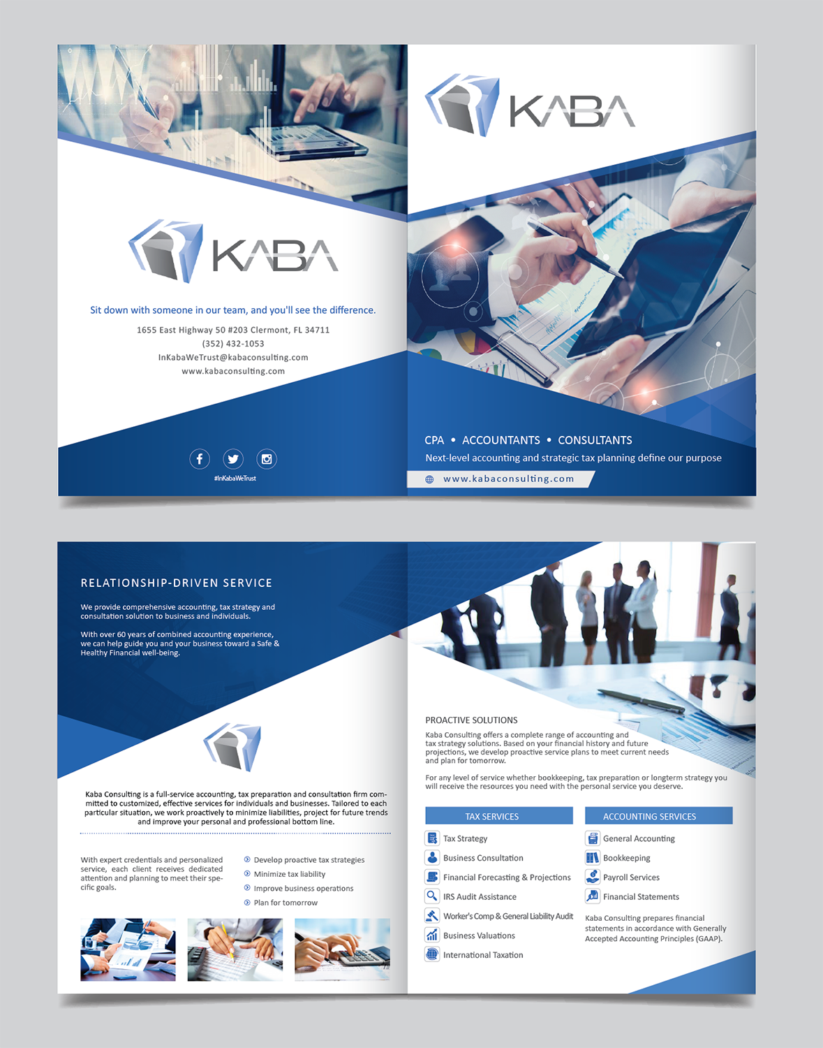 Flyer Design by alex989 for Kaba Consulting Inc. | Design #21670745