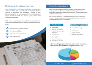 Design de Flyer par Shigh5 pour Kaba Consulting Inc. | Design : #21641536