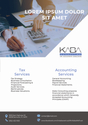 Design de Flyer par Roka66 pour Kaba Consulting Inc. | Design : #21621280