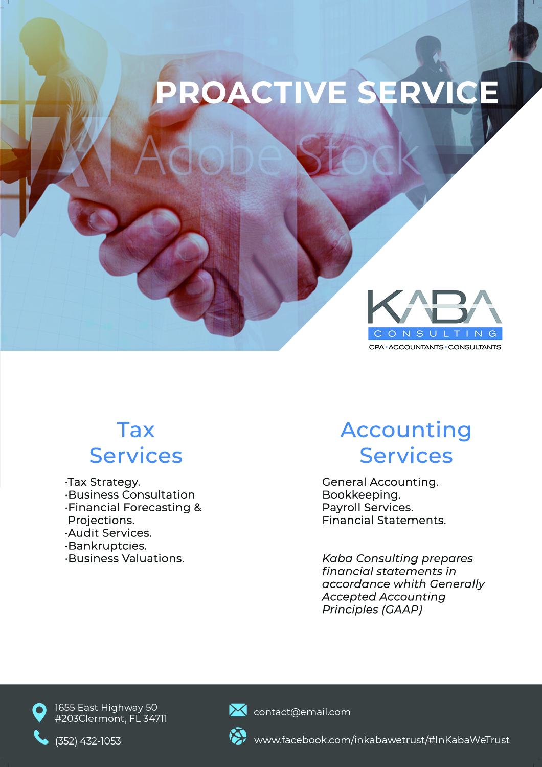 Flyer Design by Roka66 for Kaba Consulting Inc. | Design #21626024