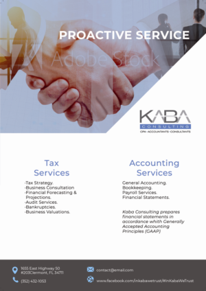 Design de Flyer par Roka66 pour Kaba Consulting Inc. | Design : #21626024