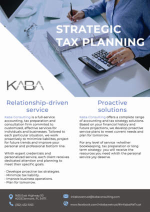 Design de Flyer par Roka66 pour Kaba Consulting Inc. | Design : #21649883