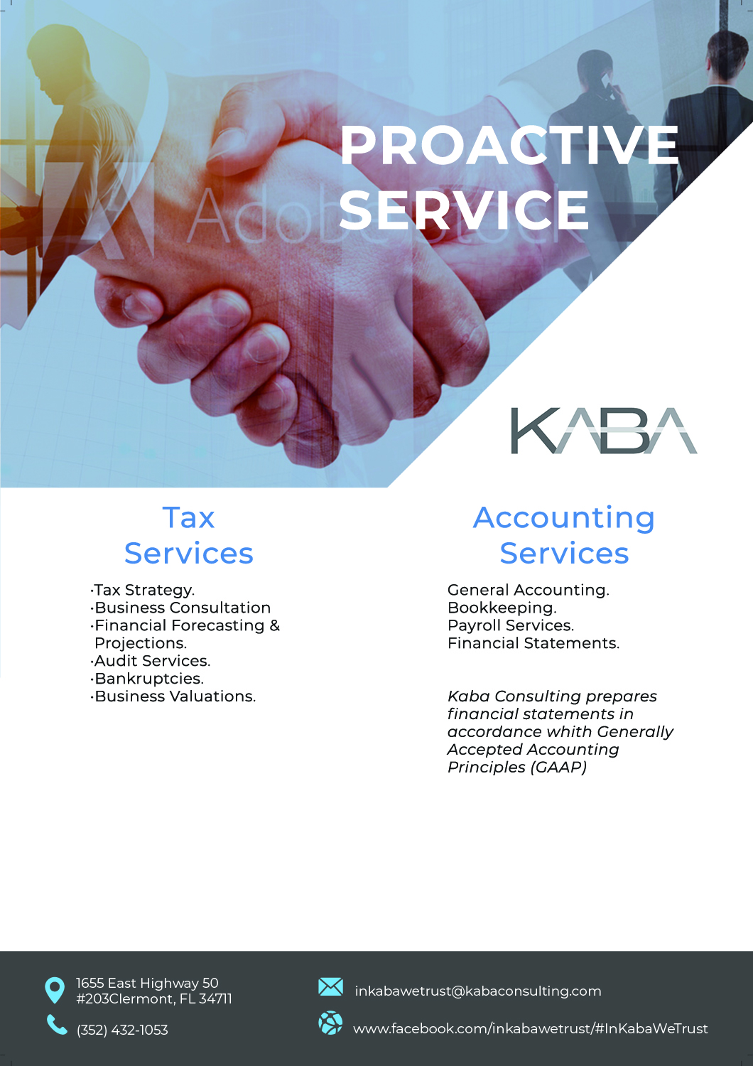 Flyer Design by Roka66 for Kaba Consulting Inc. | Design #21649887