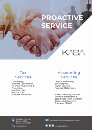 Flyer Design by Roka66 for Kaba Consulting Inc. | Design: #21658537