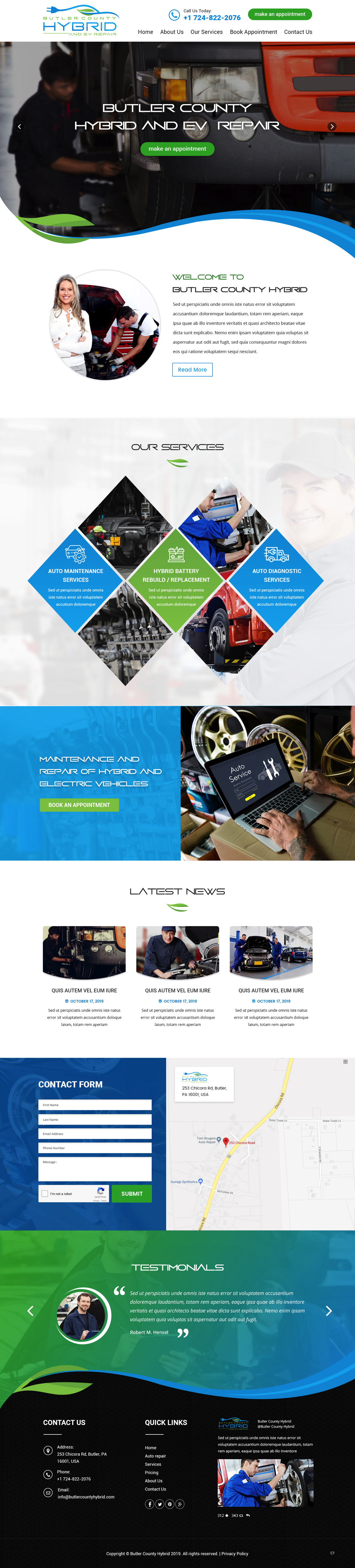 Wordpress Design by pb for Butler County Hybrid | Design #21629642