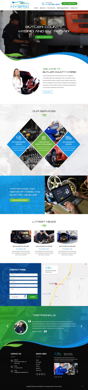 Wordpress Design by pb for Butler County Hybrid | Design: #21629642