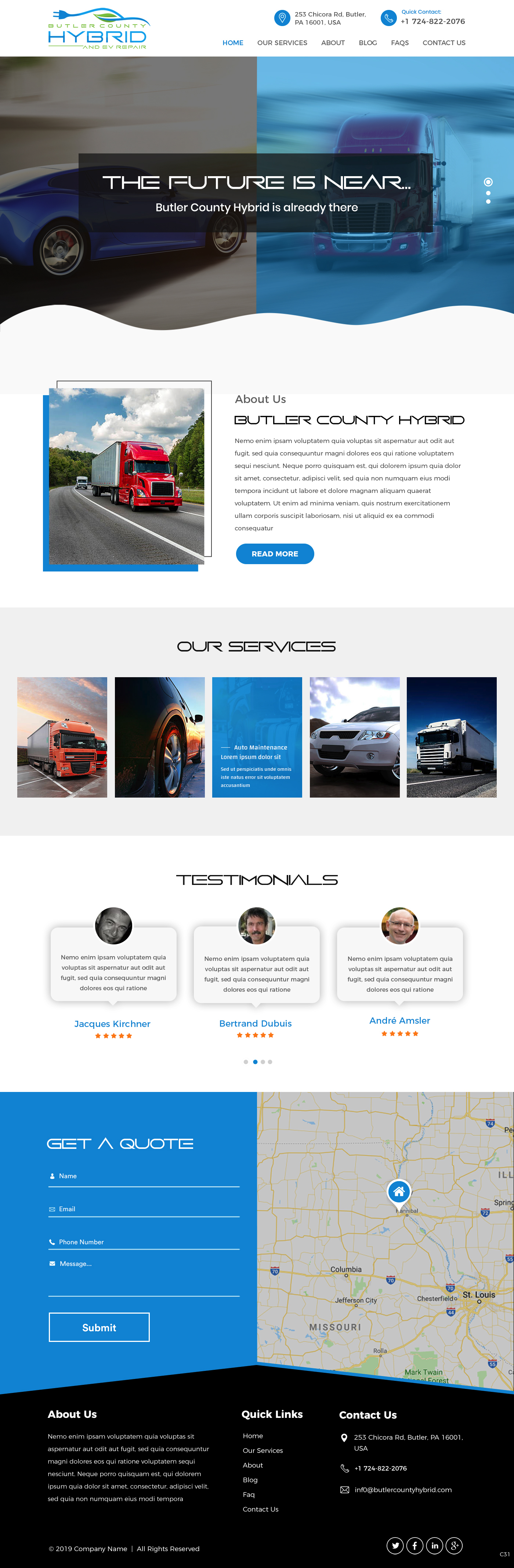 Wordpress Design by pb for Butler County Hybrid | Design #21629645