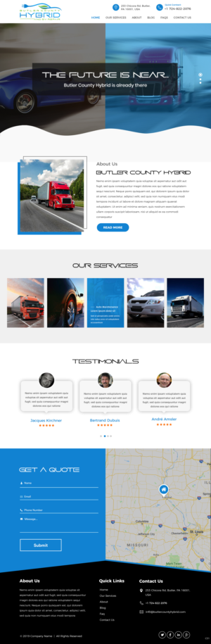 Wordpress Design by pb for Butler County Hybrid | Design: #21629645