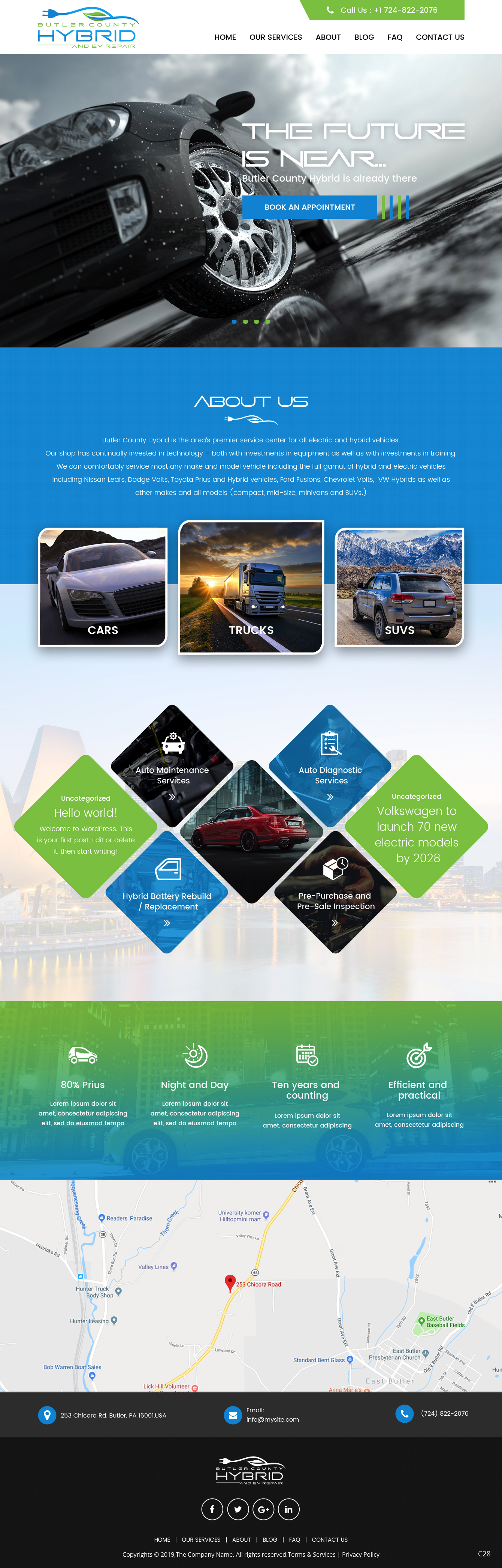 Wordpress Design by pb for Butler County Hybrid | Design #21629647