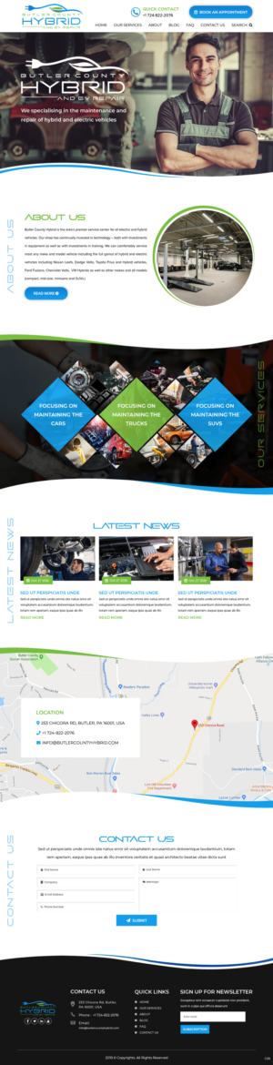 Wordpress Design by pb for Butler County Hybrid | Design: #21629648