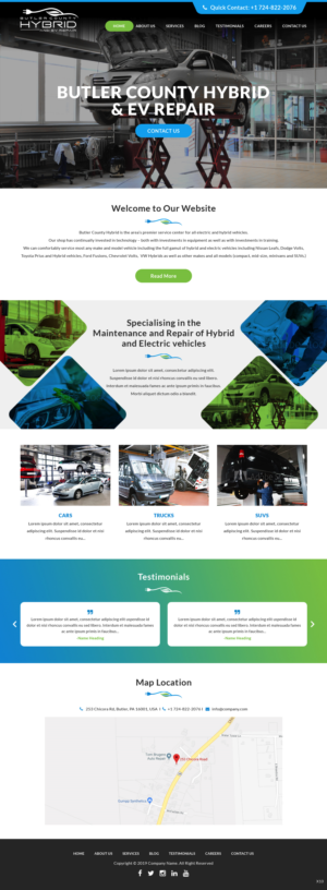 Wordpress Design by pb for Butler County Hybrid | Design: #21629652