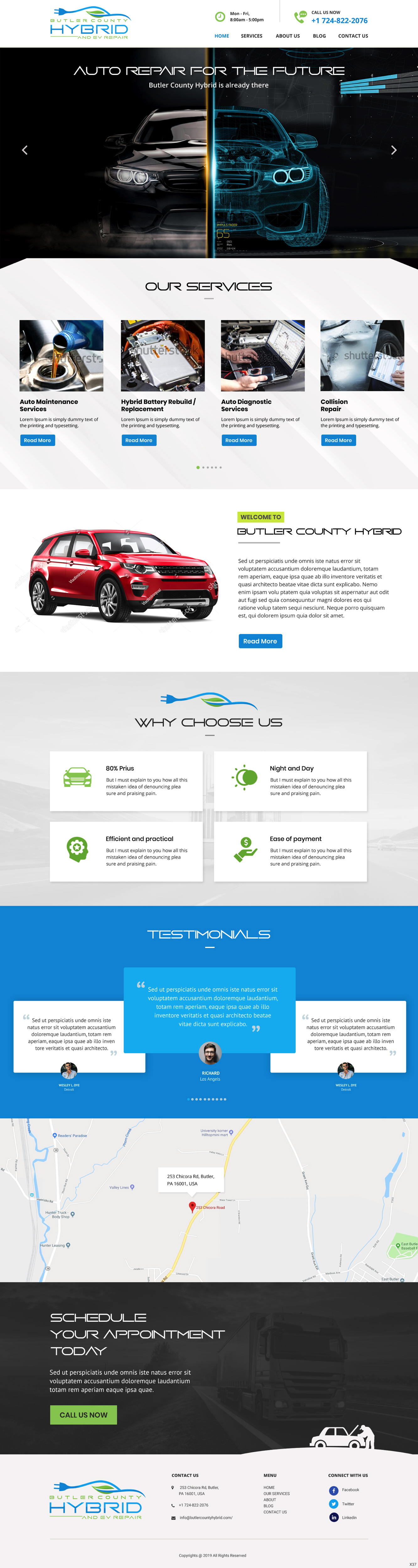 Wordpress Design by pb for Butler County Hybrid | Design #21629656