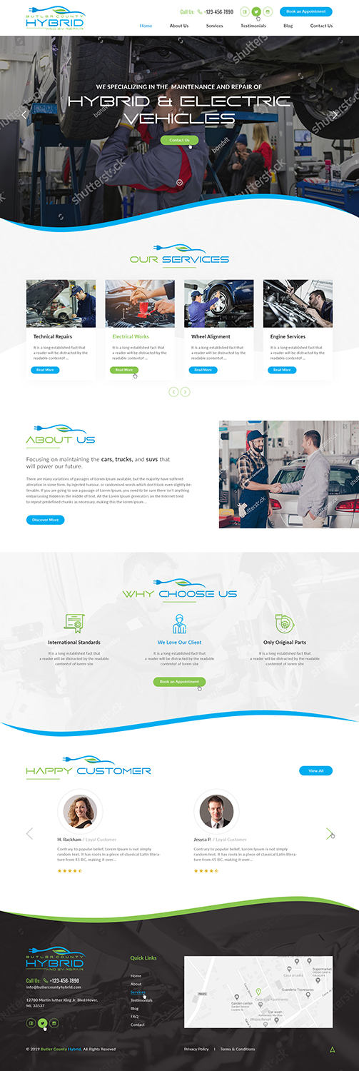 Wordpress Design by Ved Web Services for Butler County Hybrid | Design #21628522