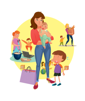 Create an illustration of a busy family | Grafik-Design von ajeesh.in