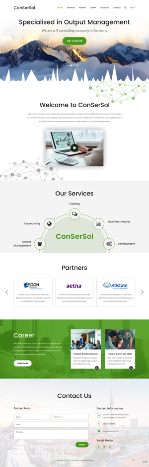 Diseño Wordpress por pb para AKIT-ConSerSol GmbH | Diseño: #21683809
