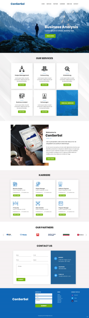 Wordpress Design by pb for AKIT-ConSerSol GmbH | Design: #21703939