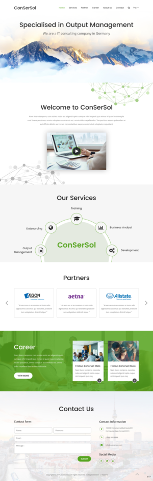 Diseño Wordpress por pb para AKIT-ConSerSol GmbH | Diseño: #21756954