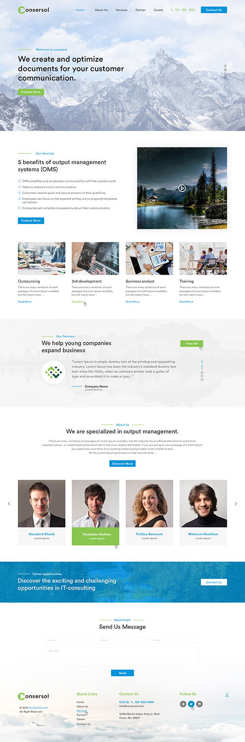 Wordpress Design by Ved Web Services for AKIT-ConSerSol GmbH | Design #21697593