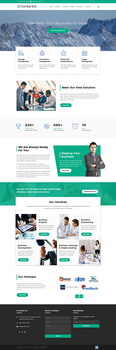 Diseño Wordpress por Da Miracle para AKIT-ConSerSol GmbH | Diseño #21710092