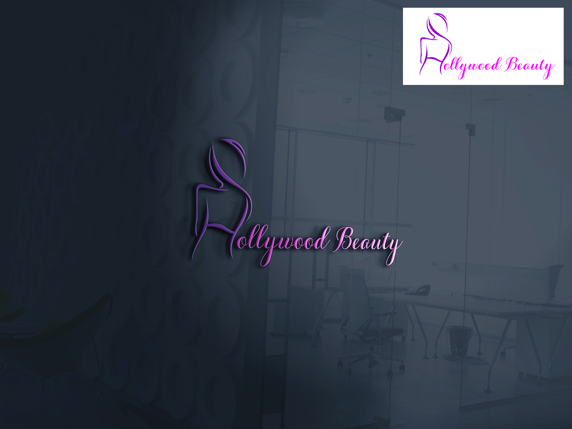 Logo Design by Pixel Sprout for hollywood beauty | Design #21700141