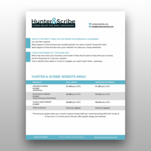 Design 3 attractive product menus (Word docs) | Graphic Design by pinterferenc86