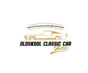 OLDSKOOL CLASSIC CAR HIRE    classic & muscle car hire for all events | Logo Design by Tt design