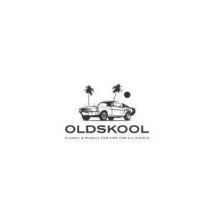 OLDSKOOL CLASSIC CAR HIRE    classic & muscle car hire for all events | Logo Design by Farqaleit™