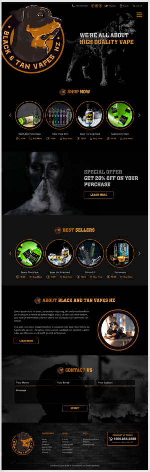 Black and Tan Vapes NZ new website! | Web Design by -Marc-