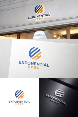 Exponential Hero | Logo Design by laba tiada henti