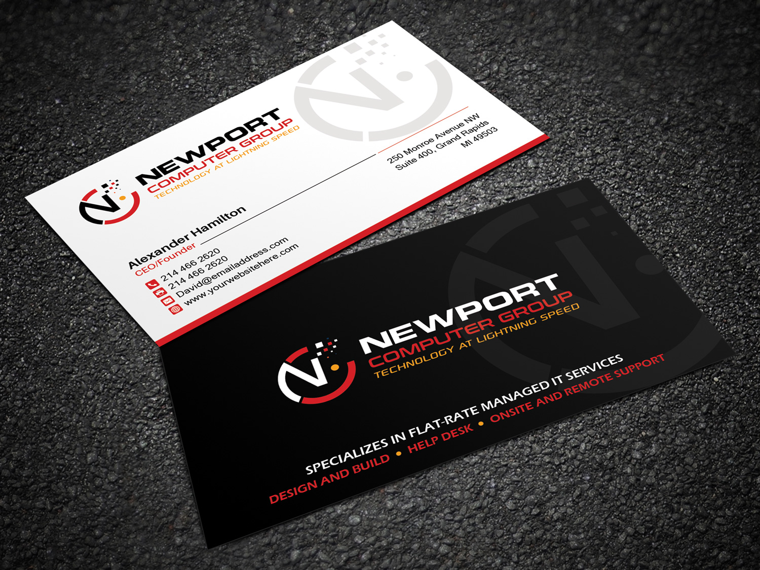 Visitenkarten-Design von Sandaruwan für newport computer group | Design #21656561