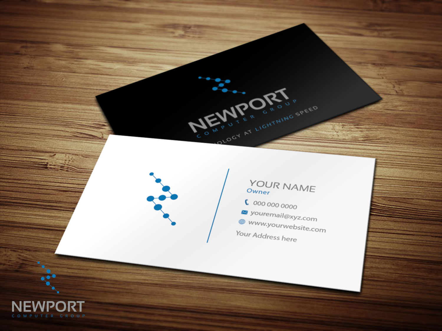 Business Card Design by Riz' for newport computer group | Design #21688134