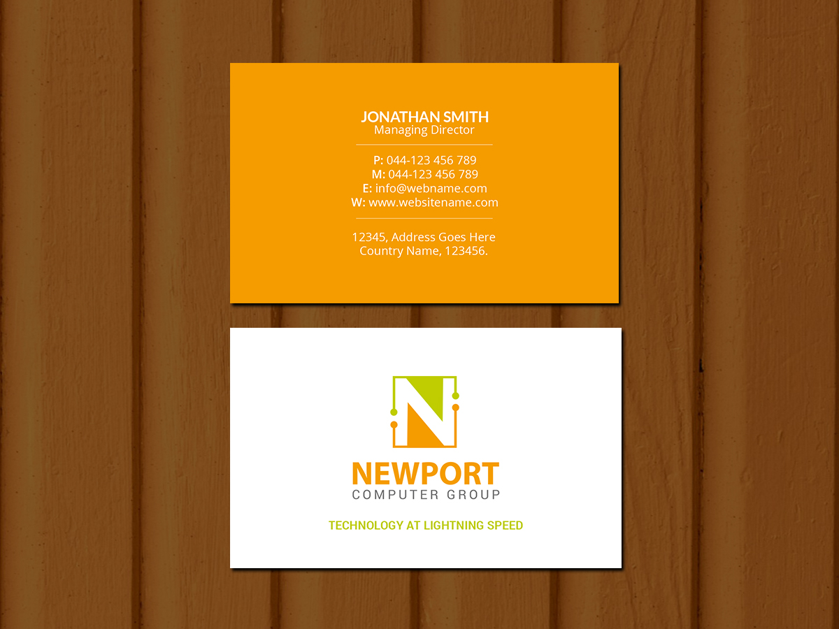 Business Card Design by Creations Box 2015 for newport computer group | Design #21667171
