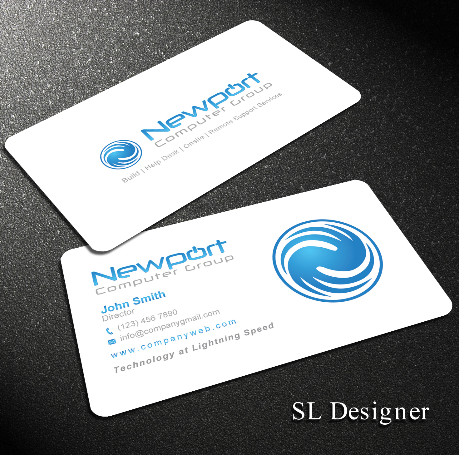 Business Card Design by SL Designer for newport computer group | Design #21659844