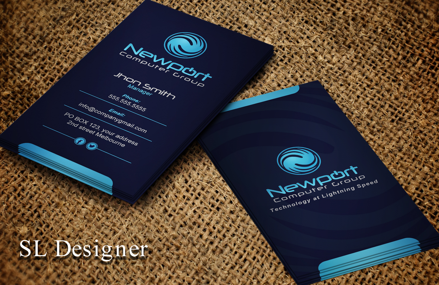 Visitenkarten-Design von SL Designer für newport computer group | Design #21659848