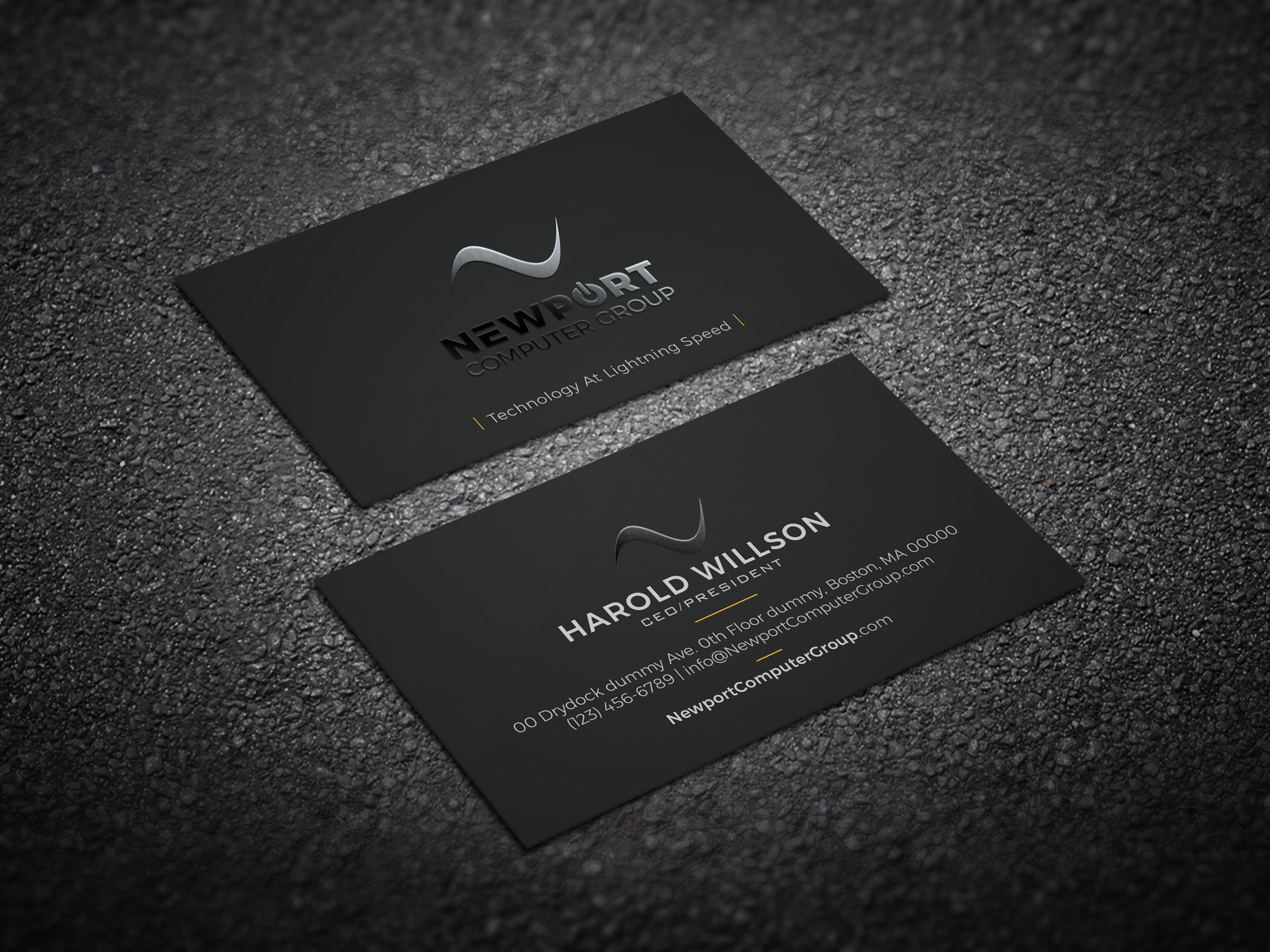 Business Card Design by yellowpixell for newport computer group | Design #21694874