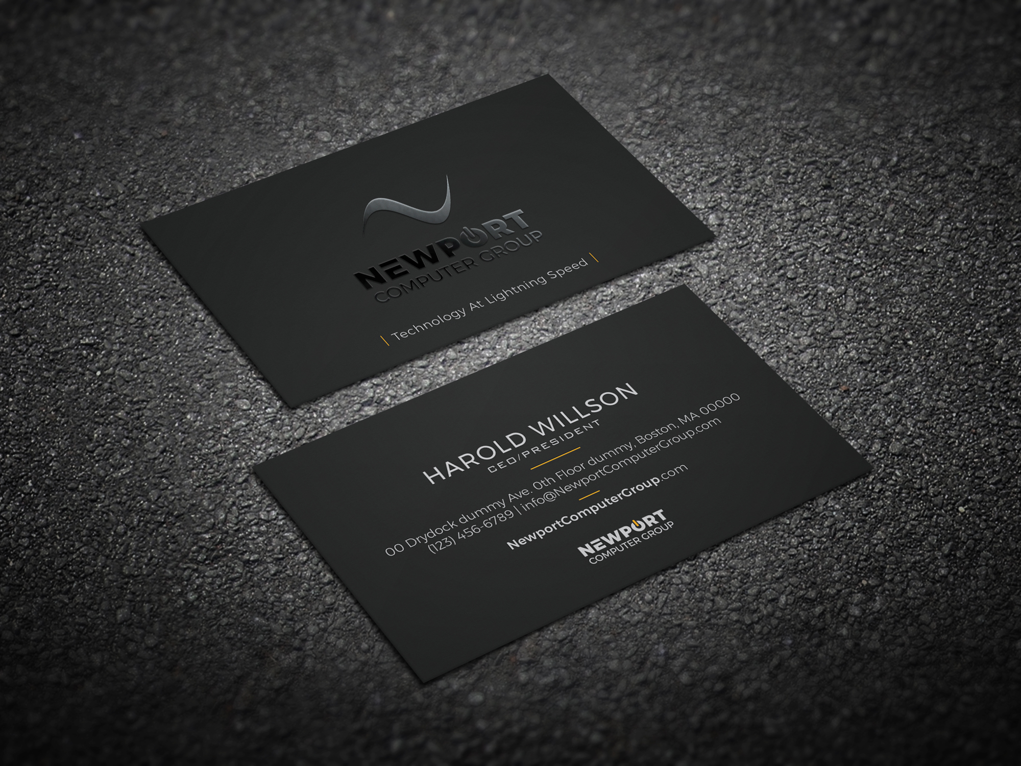 Business Card Design by yellowpixell for newport computer group | Design #21694937