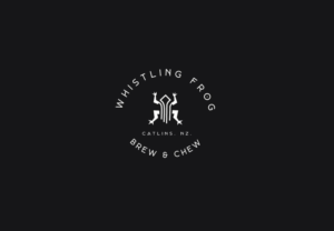 Whistling Frog Brew & Chew, Catlins, NZ | Logo Design by Hiccups Design