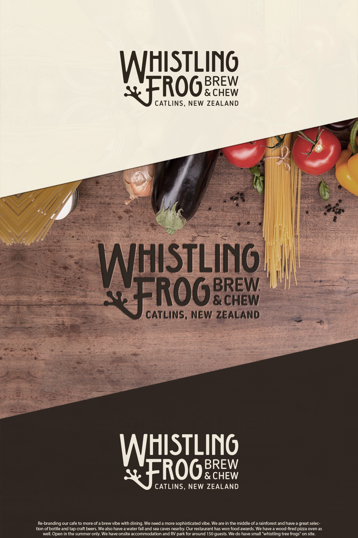 Logo Design by GBDESIGN for Whistling Frog Resort Ltd | Design #21675328